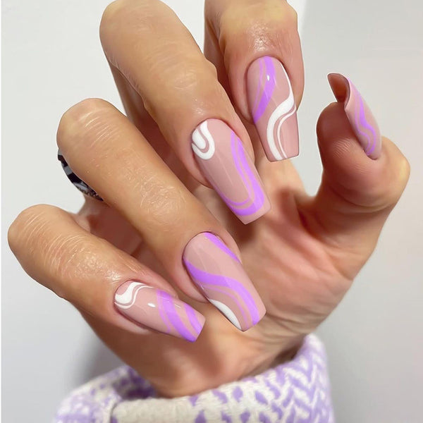 12 Sizes-24 Pcs Press On Nails JP1340