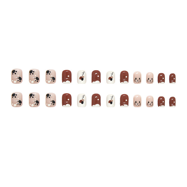 12 Sizes-24 Pcs Press On Nails R685