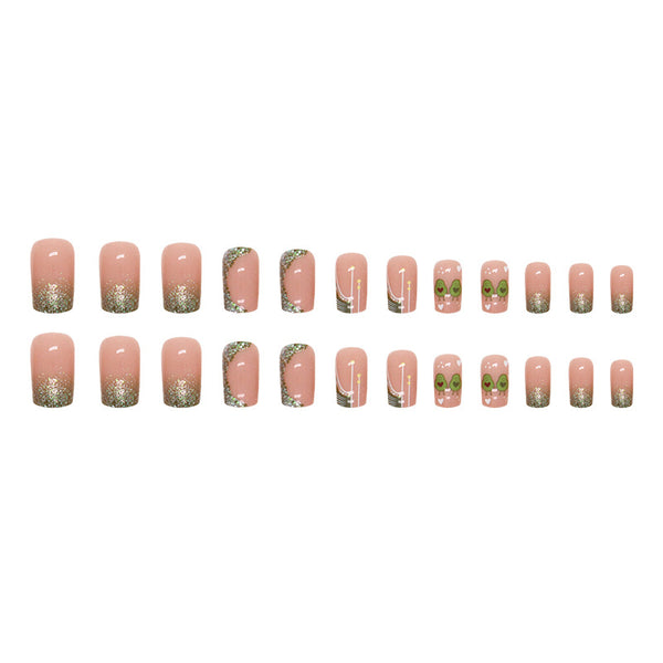 12 Sizes-24 Pcs Press On Nails W1105