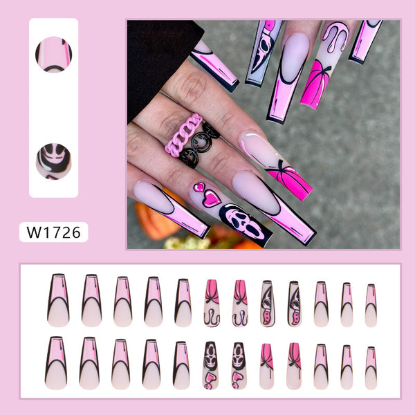 12 Sizes-24 Pcs Press On Nails W1726
