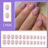 12 Sizes-24 Pcs Press On Nails C1026