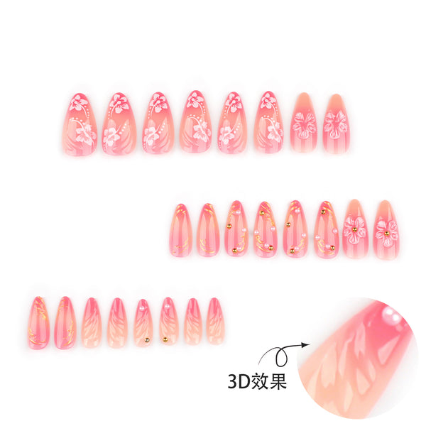 12 Sizes-24 Pcs Press On Nails JP3881