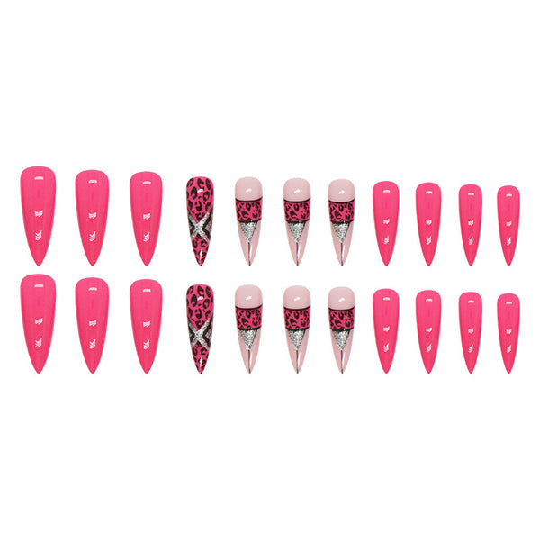 12 Sizes-24 Pcs Press On Nails W1157