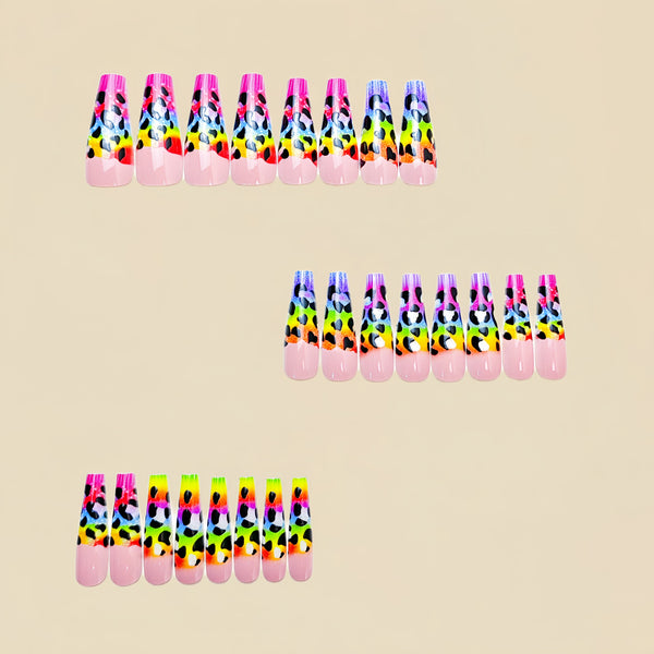 12 Sizes-24 Pcs Press On Nails Y724