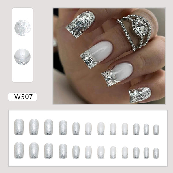12 Sizes-24 Pcs Press On Nails W507