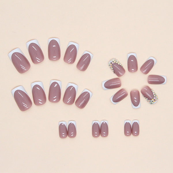 12 Sizes-24 Pcs Press On Nails Z649