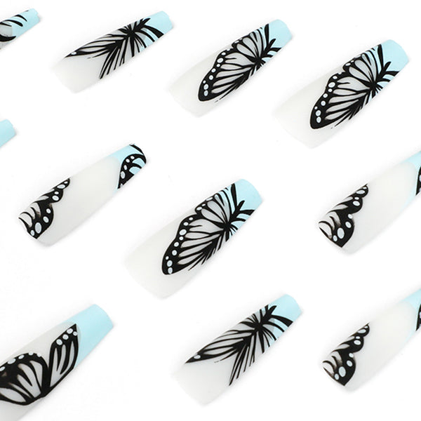 12 Sizes-24 Pcs Press On Nails JP1618