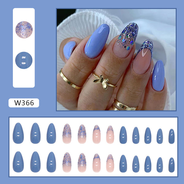 12 Sizes-24 Pcs Press On Nails W366