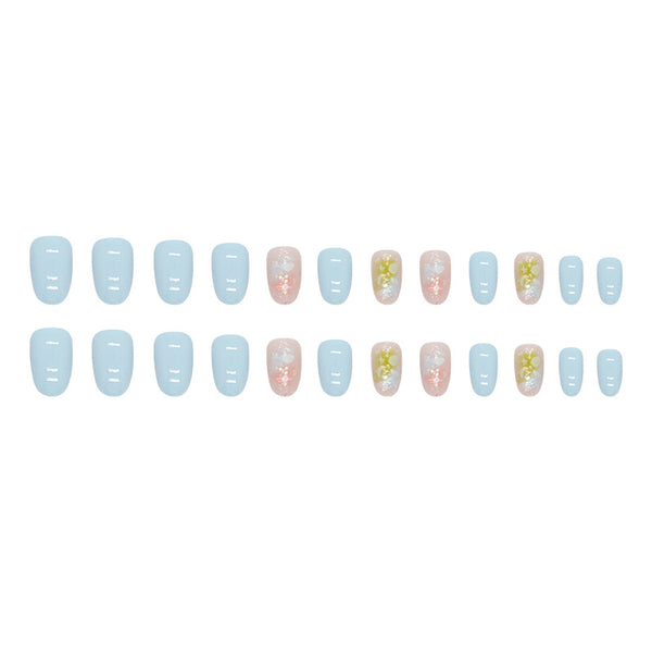 12 Sizes-24 Pcs Press On Nails W1304