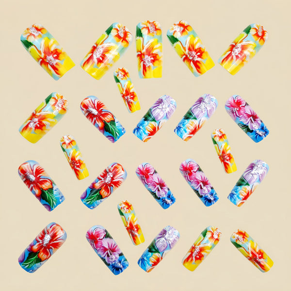 12 Sizes-24 Pcs Press On Nails Y1401