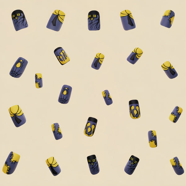 12 Sizes-24 Pcs Press On Nails Y185