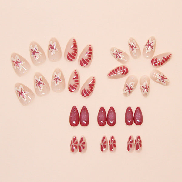 12 Sizes-24 Pcs Press On Nails W1747