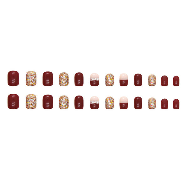12 Sizes-24 Pcs Press On Nails Z538