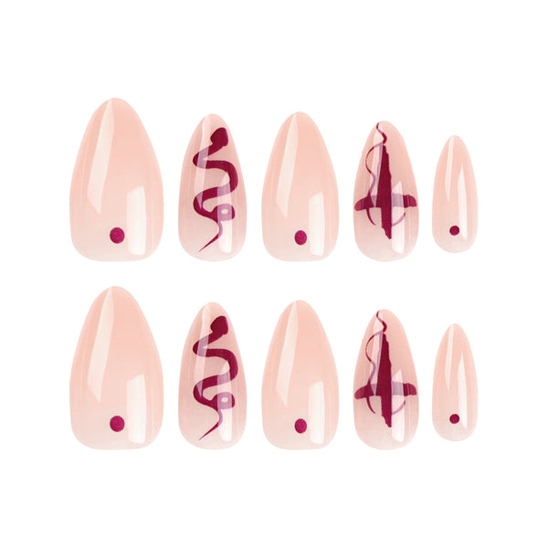 12 Sizes-24 Pcs Press On Nails JP2857