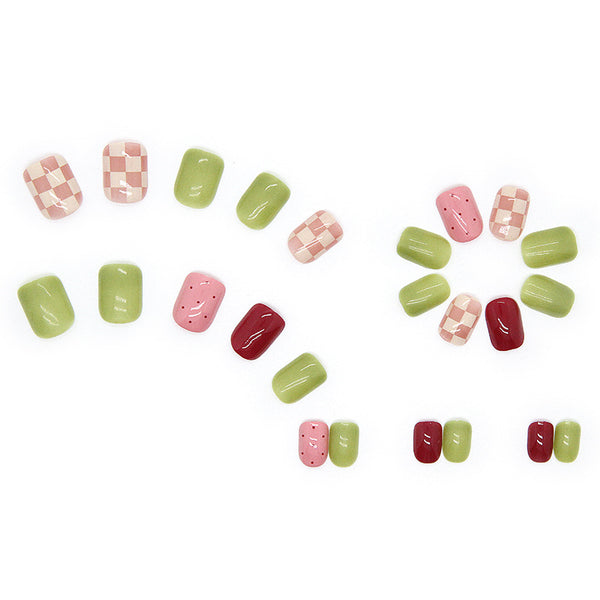 12 Sizes-24 Pcs Press On Nails R448