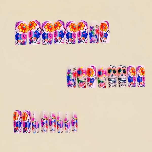 12 Sizes-24 Pcs Press On Nails Y1111