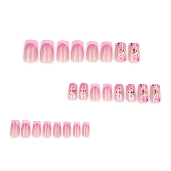 12 Sizes-24 Pcs Press On Nails JP3966