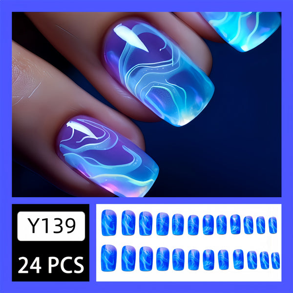 12 Sizes-24 Pcs Press On Nails Y139