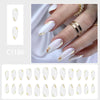 12 Sizes-24 Pcs Press On Nails C1186