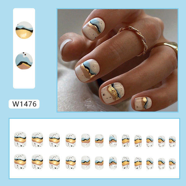 12 Sizes-24 Pcs Press On Nails W1476