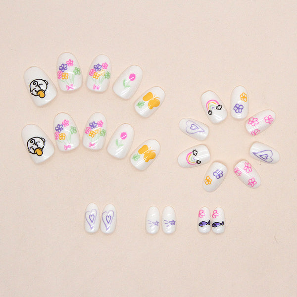 12 Sizes-24 Pcs Press On Nails W973