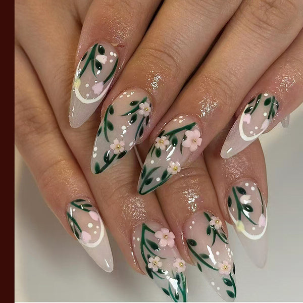 12 Sizes-24 Pcs Press On Nails Z1084