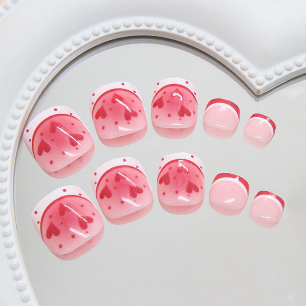 12 Sizes-24 Pcs Press On Nails F182