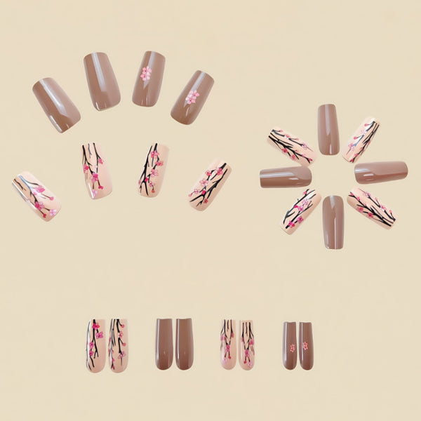 12 Sizes-24 Pcs Press On Nails Y556-1