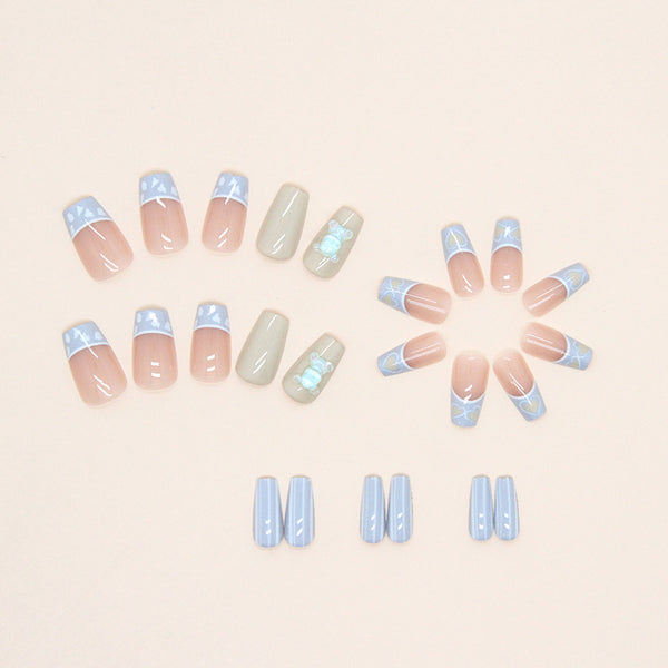 12 Sizes-24 Pcs Press On Nails Z663