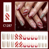 12 Sizes-24 Pcs Press On Nails C1287