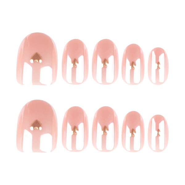 Glamhalo Premiere 30pcs Press On Nails – Eco-Friendly Perfect Fit - GD72