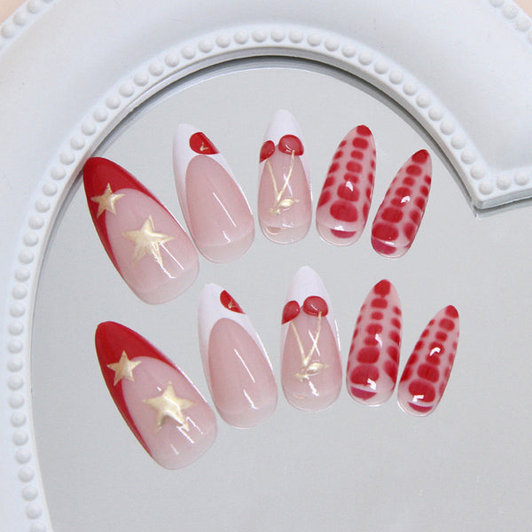 12 Sizes-24 Pcs Press On Nails W2080