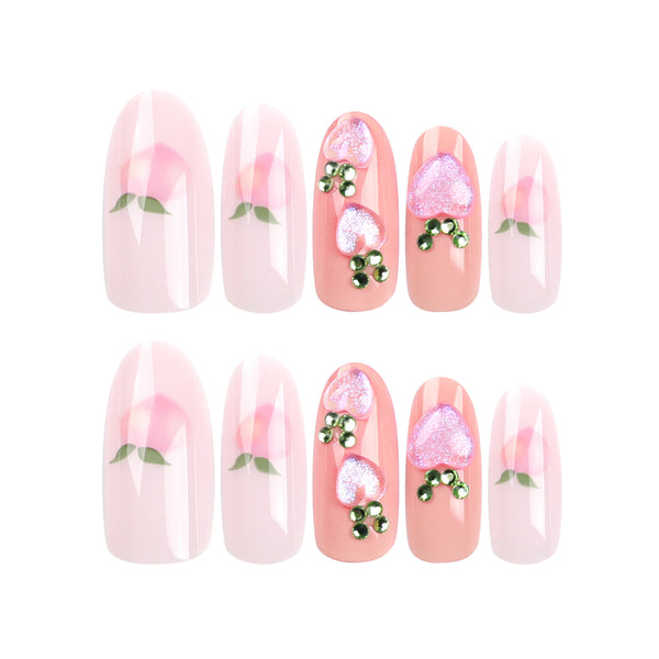 12 Sizes-24 Pcs Press On Nails JP3016