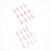 Glossy Long Pink Square Press on Nails