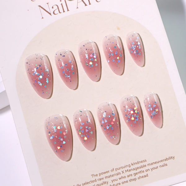 12 Sizes-24 Pcs Press On Nails JL0692