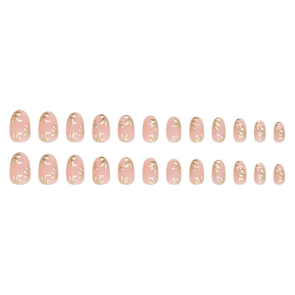12 Sizes-24 Pcs Press On Nails W1796