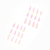 Glossy Long Pink Square Press on Nails