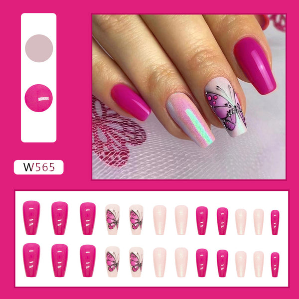 12 Sizes-24 Pcs Press On Nails W565