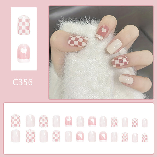 12 Sizes-24 Pcs Press On Nails C356
