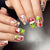 12 Sizes-24 Pcs Press On Nails C1300