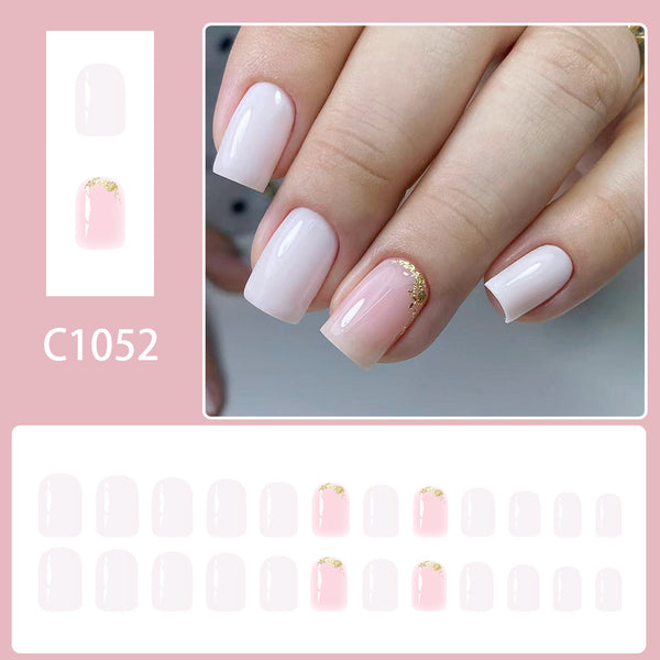 12 Sizes-24 Pcs Press On Nails C1052