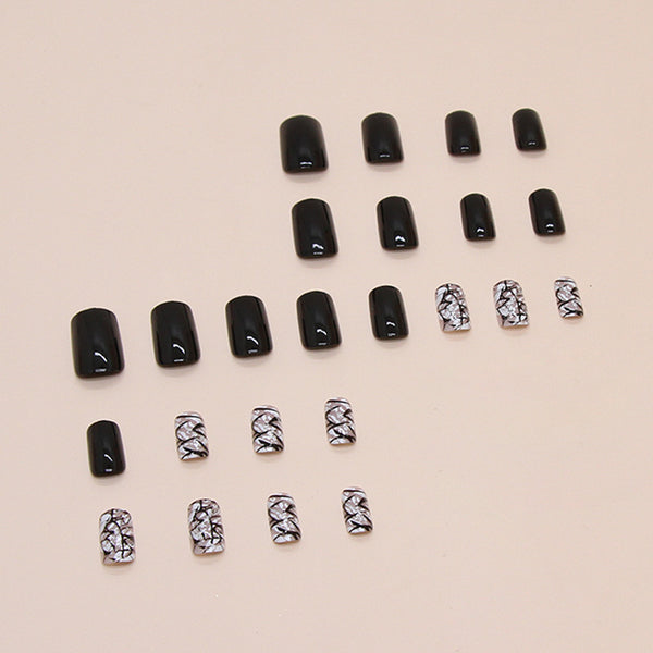 12 Sizes-24 Pcs Press On Nails W1515