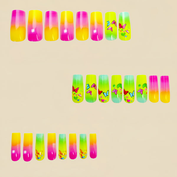 12 Sizes-24 Pcs Press On Nails Y497