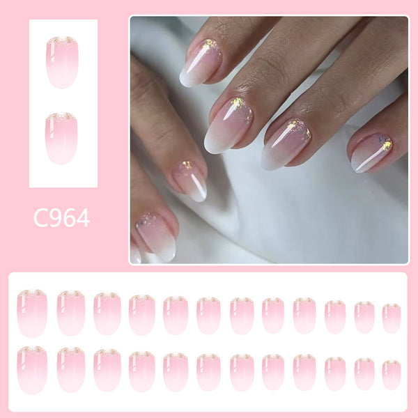 12 Sizes-24 Pcs Press On Nails C964
