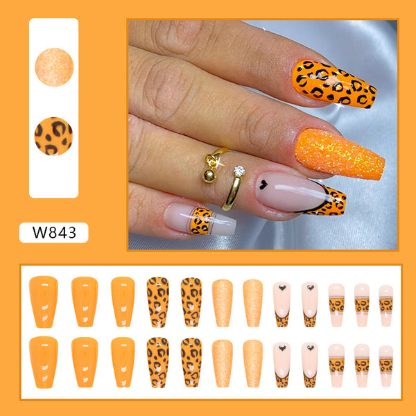 12 Sizes-24 Pcs Press On Nails W843