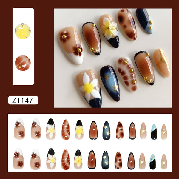 12 Sizes-24 Pcs Press On Nails Z1147