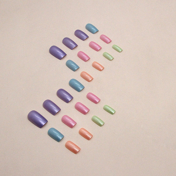 Medium Pink Square Press on Nails - W1282