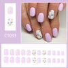 12 Sizes-24 Pcs Press On Nails C1033