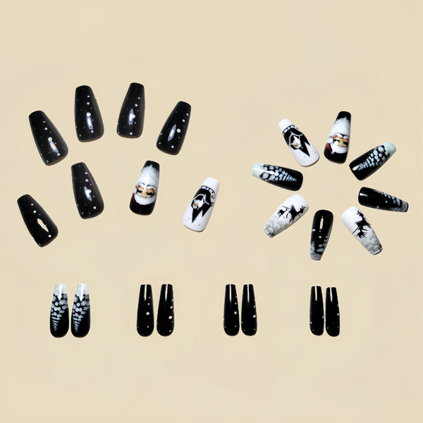 12 Sizes-24 Pcs Press On Nails Y268