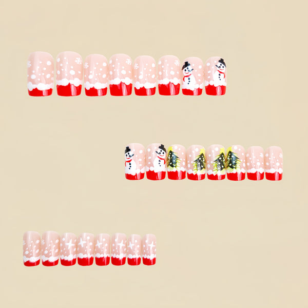 12 Sizes-24 Pcs Press On Nails Y1279